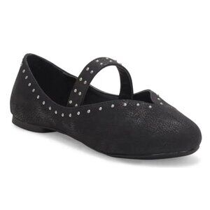 Lucky Brand Girls Studded Mary-Jane'sFlat Shoes Black size 2 Matte  black flats